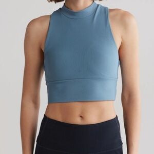 Ottoman Mock Neck Sleeveless Activewear Top